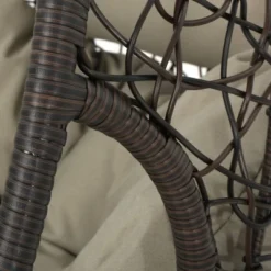 Kyle Indoor/Outdoor Hanging Basket Chair - Brown/Khaki - Christopher Knight Home -Christopher Knight Home GUEST 61ec3efa 0dee 4a8a b768 3c01d65d12a1