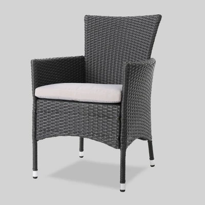 Bennett 7pc Acacia Wood And Wicker Dining Set - Christopher Knight Home 2 Bennett 7pc Acacia Wood And Wicker Dining Set - Christopher Knight Home - Image 2