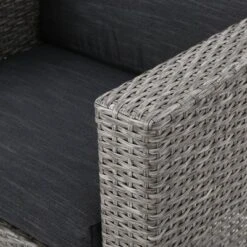 Maxwell 5pc Wicker Club Chair And Square Fire Pit Set - Mixed Black/Dark Gray - Christopher Knight Home -Christopher Knight Home GUEST 64d84668 96b5 40a1 8bd8 9414eb43c118