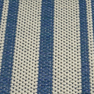 7'10" X 10' Nador Outdoor Rug Blue/Ivory - Christopher Knight Home 4 7'10" X 10' Nador Outdoor Rug Blue/Ivory - Christopher Knight Home - Image 4