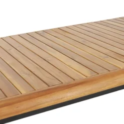 Holt Rectangular Outdoor Acacia Wood Dining Table Teak/Black - Christopher Knight Home -Christopher Knight Home GUEST 6737a494 62d9 4cdd ae2d e0dbb2700c6e