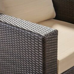 Santa Rosa 10pc Wicker Sectional Sofa Set - Brown/Beige - Christopher Knight Home -Christopher Knight Home GUEST 6814dcae 4b51 40d3 80a7 44668cda4b2f