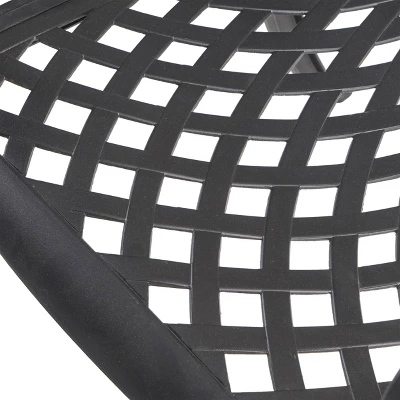 Aviary 9pc Aluminum Dining Set - Antique Matte Black - Christopher Knight Home 6 Aviary 9pc Aluminum Dining Set - Antique Matte Black - Christopher Knight Home - Image 6