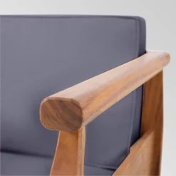 Aston 4pk Acacia Wood Mid-Century Modern Club Chairs - Teak/Gray - Christopher Knight Home -Christopher Knight Home GUEST 6b59d59d a9d5 4ba0 9aec d6c7862778ab