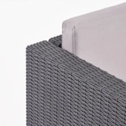 Waverly 4pc All Weather Faux Wicker Patio Chat Set - Dark Gray/Gray - Christopher Knight Home -Christopher Knight Home GUEST 6b70cc18 74aa 4c29 a3c7 ac5c95b26446