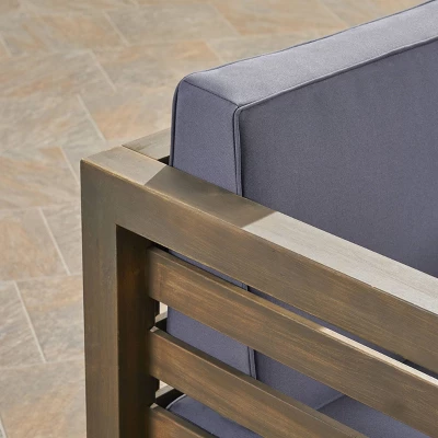 Oana 5pc Acacia Sectional Sofa Seating Set - Christopher Knight Home 2 Oana 5pc Acacia Sectional Sofa Seating Set - Christopher Knight Home - Image 2