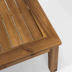 Laurel 4pc Acacia Wood Chat Set - Teak/Gray - Christopher Knight Home -Christopher Knight Home GUEST 6dd4f986 e120 4cd0 8db4 5f582445cd50