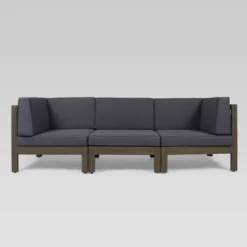 Brava 3pc Acacia Modular Sofa - Christopher Knight Home -Christopher Knight Home GUEST 6e94593e 082a 44c1 8be9 9f728affc970