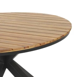 Soto Round Outdoor Acacia Wood Dining Table Teak/Black - Christopher Knight Home -Christopher Knight Home GUEST 6e99ff0d 92fb 442a ba1e d61a5587fdf2