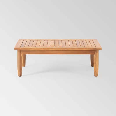 Aston 2pc Acacia Mid-Century Modern Loveseat Set - Teak/Cream - Christopher Knight Home 5 Aston 2pc Acacia Mid-Century Modern Loveseat Set - Teak/Cream - Christopher Knight Home - Image 5