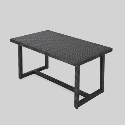 Santa Rosa Rectangle Wicker Dining Table - Christopher Knight Home 4 Santa Rosa Rectangle Wicker Dining Table - Christopher Knight Home - Image 4