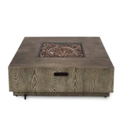 Wellington Outdoor 40000 BTU Square Fire Pit Brown - Christopher Knight Home -Christopher Knight Home GUEST 708dbfd5 4530 4585 9d2f 7d88ae911408