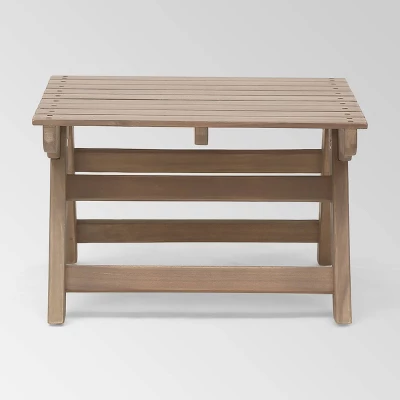 Sedona Acacia Wood Patio Side Table Gray - Christopher Knight Home 5 Sedona Acacia Wood Patio Side Table Gray - Christopher Knight Home - Image 5