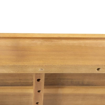 Sebastian 4pc Outdoor Acacia Wood 5 Seater Sofa Sectional With Cushions - Teak/Beige - Christopher Knight Home 4 Sebastian 4pc Outdoor Acacia Wood 5 Seater Sofa Sectional With Cushions - Teak/Beige - Christopher Knight Home - Image 4