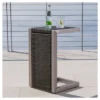 Cape Coral Square Wicker Side Table - Gray - Christopher Knight Home