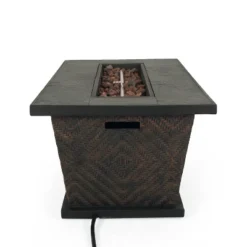 Meyer Outdoor 50000 BTU Light Weight Concrete Rectangular Fire Pit Brown - Christopher Knight Home -Christopher Knight Home GUEST 72e53625 db64 4c70 ad3b df7da9936c36