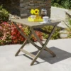 Positano Acacia Wood Foldable Square Bistro Table - Gray Christopher Knight Home