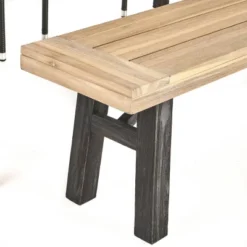 Hensley 6pc Acacia & Wicker Dining Set - Gray/Brown - Christopher Knight Home -Christopher Knight Home GUEST 73a67cff 589a 43bd 8e14 98344c41ee47