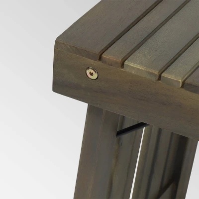 Kyoto Acacia Wood Folding Side Table - Gray - Christopher Knight Home 6 Kyoto Acacia Wood Folding Side Table - Gray - Christopher Knight Home - Image 6