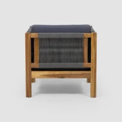 Laurel 2pk Acacia Wood Club Chair Teak/Gray - Christopher Knight Home -Christopher Knight Home GUEST 7628c9e4 adf3 4357 9bd2 deb1f1e6fcde