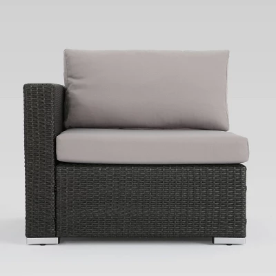 Santa Rosa 8pc Wicker Sectional Seating Set - Gray/Silver - Christopher Knight Home 2 Santa Rosa 8pc Wicker Sectional Seating Set - Gray/Silver - Christopher Knight Home - Image 2