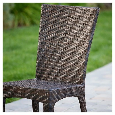 Brooke Set Of 2 Wicker Patio Chairs - Multi Brown - Christopher Knight Home 2 Brooke Set Of 2 Wicker Patio Chairs - Multi Brown - Christopher Knight Home - Image 2