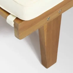 Ariana 3pc Acacia Wood Chaise Lounge Set - Teak/Cream - Christopher Knight Home -Christopher Knight Home GUEST 78da9afa 7181 49e8 9055 36ef080281cb