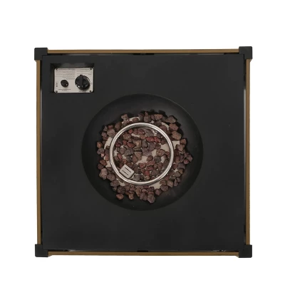 Archie Outdoor Square Fire Pit - Brown - Christopher Knight Home 6 Archie Outdoor Square Fire Pit - Brown - Christopher Knight Home - Image 6