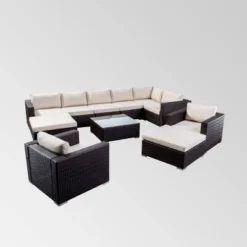 Santa Rosa 11pc Wicker Seating Set - Christopher Knight Home -Christopher Knight Home GUEST 7a8141fe 05e5 4d2b 8153 647d30dd7e25