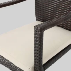 Tritan 6pc Aluminum & Wicker Patio Dining Set - Brown - Christopher Knight Home -Christopher Knight Home GUEST 7b5d0ab2 707c 411f 95f6 eaf09b2766bf 4