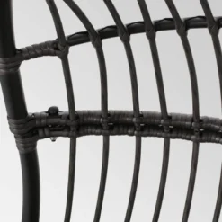 Crumpton Outdoor Wicker Hanging Chair With Stand - Gray/Dark Gray - Christopher Knight Home -Christopher Knight Home GUEST 7f1db501 ecd3 41cd 8402 549779491d87