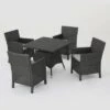 Cypress 5pc Wicker Square Dining Set - Gray - Christopher Knight Home