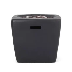 Holmwood Outdoor 40000 BTU Light Weight Concrete Square Fire Pit Dark Gray - Christopher Knight Home -Christopher Knight Home GUEST 8145db86 1235 4dc9 9466 f4fd379229ee