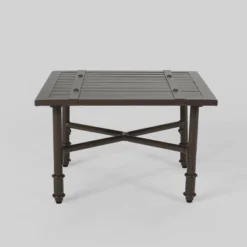 Vienne Aluminum Accent Table - Brown - Christopher Knight Home -Christopher Knight Home GUEST 826ee87e 3308 4293 aa48 7be9aeee4a18