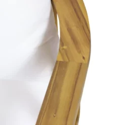 Solano 4pc Outdoor Wooden Chat Set With Rectangular Coffee Table - White/Teak - Christopher Knight Home -Christopher Knight Home GUEST 834d8529 7b74 4845 bc30 6a0345cbf121