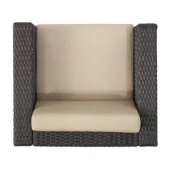 Puerta 5pc All-Weather Wicker Patio Club Chairs With Firepit Brown/Gray - Christopher Knight Home 20 Puerta 5pc All-Weather Wicker Patio Club Chairs With Firepit Brown/Gray - Christopher Knight Home -Christopher Knight Home GUEST 83a46f5f c33b 4e4e a04a 584383526adb