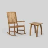Arcadia 2pc Acacia Wood Rocking Chair And Side Table Set Teak - Christopher Knight Home
