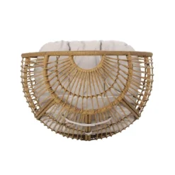 Serina Outdoor Wicker Teardrop Chair With Cushion - Beige/Light Brown - Christopher Knight Home -Christopher Knight Home GUEST 8586aca6 b97d 4799 899e c36650a892b9