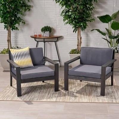 Santa Ana 2pk Acacia Wood Club Chairs - Christopher Knight Home 1 Santa Ana 2pk Acacia Wood Club Chairs - Christopher Knight Home