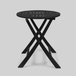 Hillside 3pc Wood And Wicker Foldable Bistro Set Dark Gray/Brown - Christopher Knight Home -Christopher Knight Home GUEST 86bb72a2 4c0f 45c0 a562 c32dcf82493d