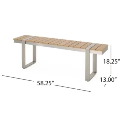 Cibola Outdoor Aluminum Dining Bench - Natural/Silver - Christopher Knight Home 13 Cibola Outdoor Aluminum Dining Bench - Natural/Silver - Christopher Knight Home -Christopher Knight Home GUEST 89892ec6 dbd0 4f7e a272 7e246ffa6b59