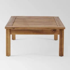 Santa Ana 4pc Acacia Wood Chat Set Teak/Teal - Christopher Knight Home -Christopher Knight Home GUEST 89b71e49 0a88 4ba3 96a5 bf36b4b86f5e