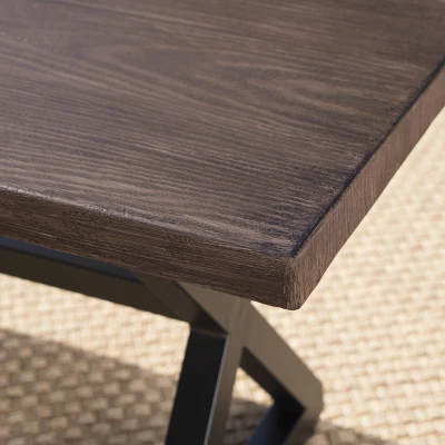 Sherman Oaks 6pc Aluminum/Wicker Patio Dining Set - Brown/White - Christopher Knight Home 2 Sherman Oaks 6pc Aluminum/Wicker Patio Dining Set - Brown/White - Christopher Knight Home - Image 2