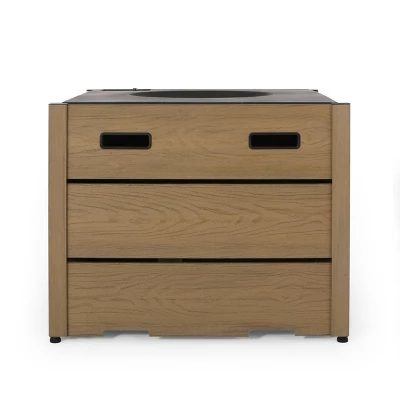 Archie Outdoor Square Fire Pit - Brown - Christopher Knight Home 7 Archie Outdoor Square Fire Pit - Brown - Christopher Knight Home - Image 7