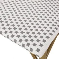 Elize 2pk Outdoor French Bistro Chairs - Gray/White/Bamboo - Christopher Knight Home -Christopher Knight Home GUEST 8b5203f2 8c4b 4be0 88dc 447b09309d6e