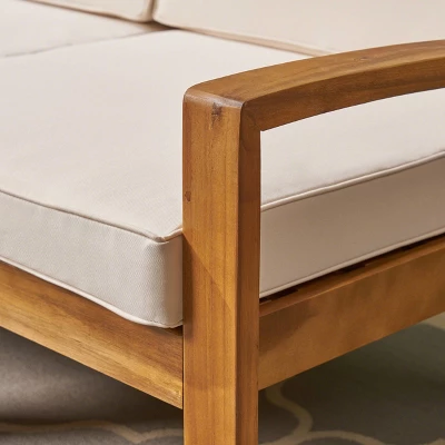 Grenada 5pc Acacia Sectional Patio Sofa Set Teak - Christopher Knight Home 3 Grenada 5pc Acacia Sectional Patio Sofa Set Teak - Christopher Knight Home - Image 3