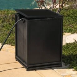 Anchorage 56" MGO Gas Fire Table With Concrete Tank Holder- Rectangular -Gray Wood - Christopher Knight Home -Christopher Knight Home GUEST 8bca3999 cb76 4870 8083 29b1bf40669c