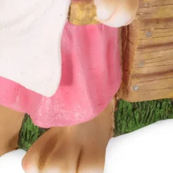 Christopher Knight Home 22" Wide Wallen Concrete Outdoor Novelty Rabbit Planter Pink/Brown -Christopher Knight Home GUEST 8cdf6709 e406 4617 a823 700ba0230e69