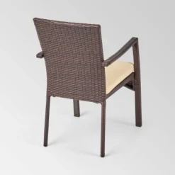 Villa 9pc Wood And Wicker Expandable Dining Set Brown And Cream - Christopher Knight Home 9 Villa 9pc Wood And Wicker Expandable Dining Set Brown And Cream - Christopher Knight Home -Christopher Knight Home GUEST 8d255e30 b552 4771 a28c 811a4a9eca0a