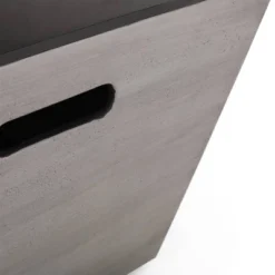 Langton Outdoor Light Weight Concrete & Ceramic Square Tank Holder Side Table Dark Gray/Black - Christopher Knight Home -Christopher Knight Home GUEST 8d9a69e3 fe2d 420f bb55 1e62797421df